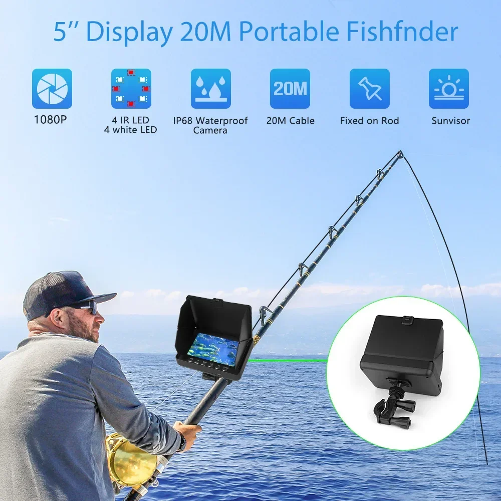 Fish Finder 5.0 Inch LCD Displ - Underwater Fishing Camera ulasan dan harga