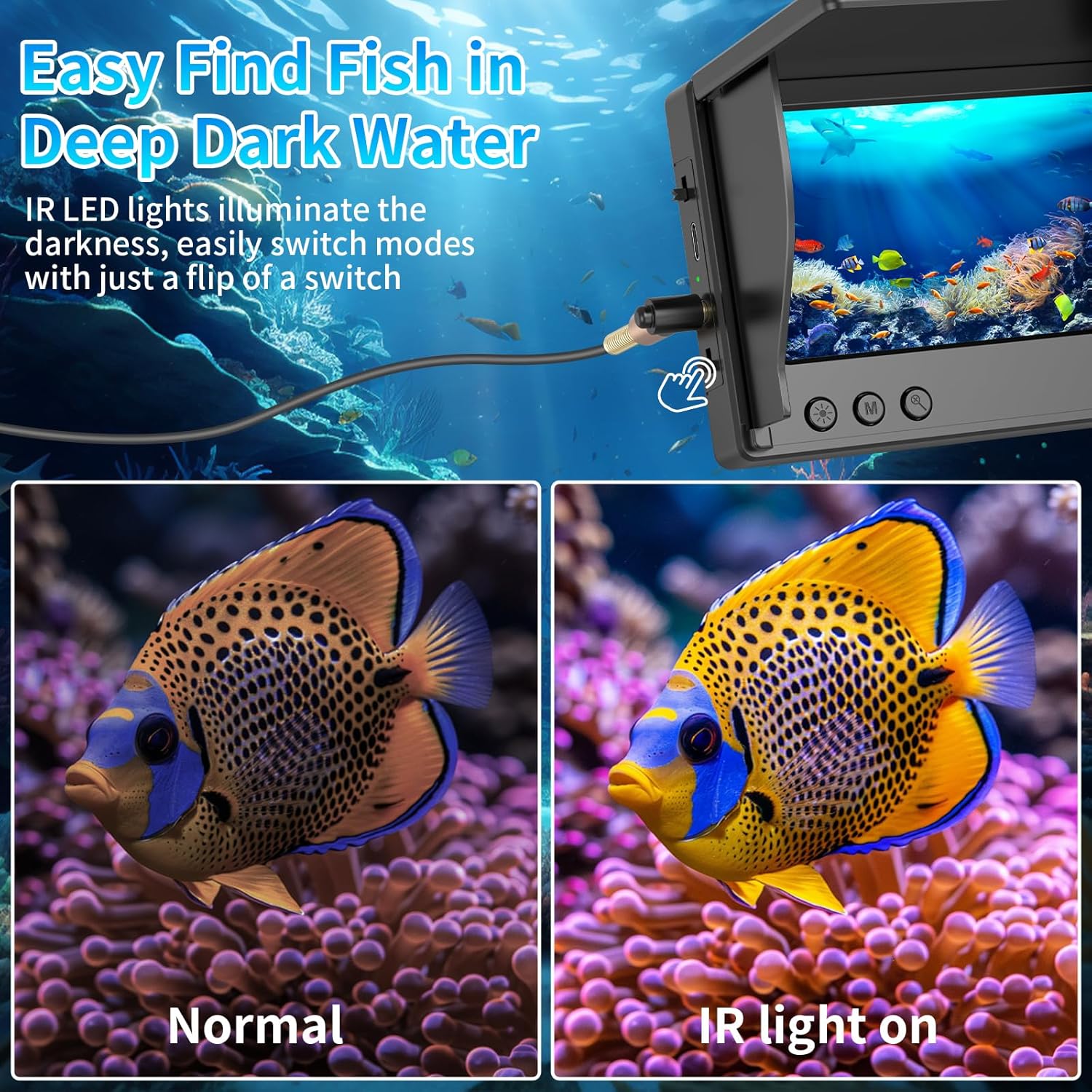Portable Fish Depth Finder Wat - Underwater Fishing Camera ulasan dan harga