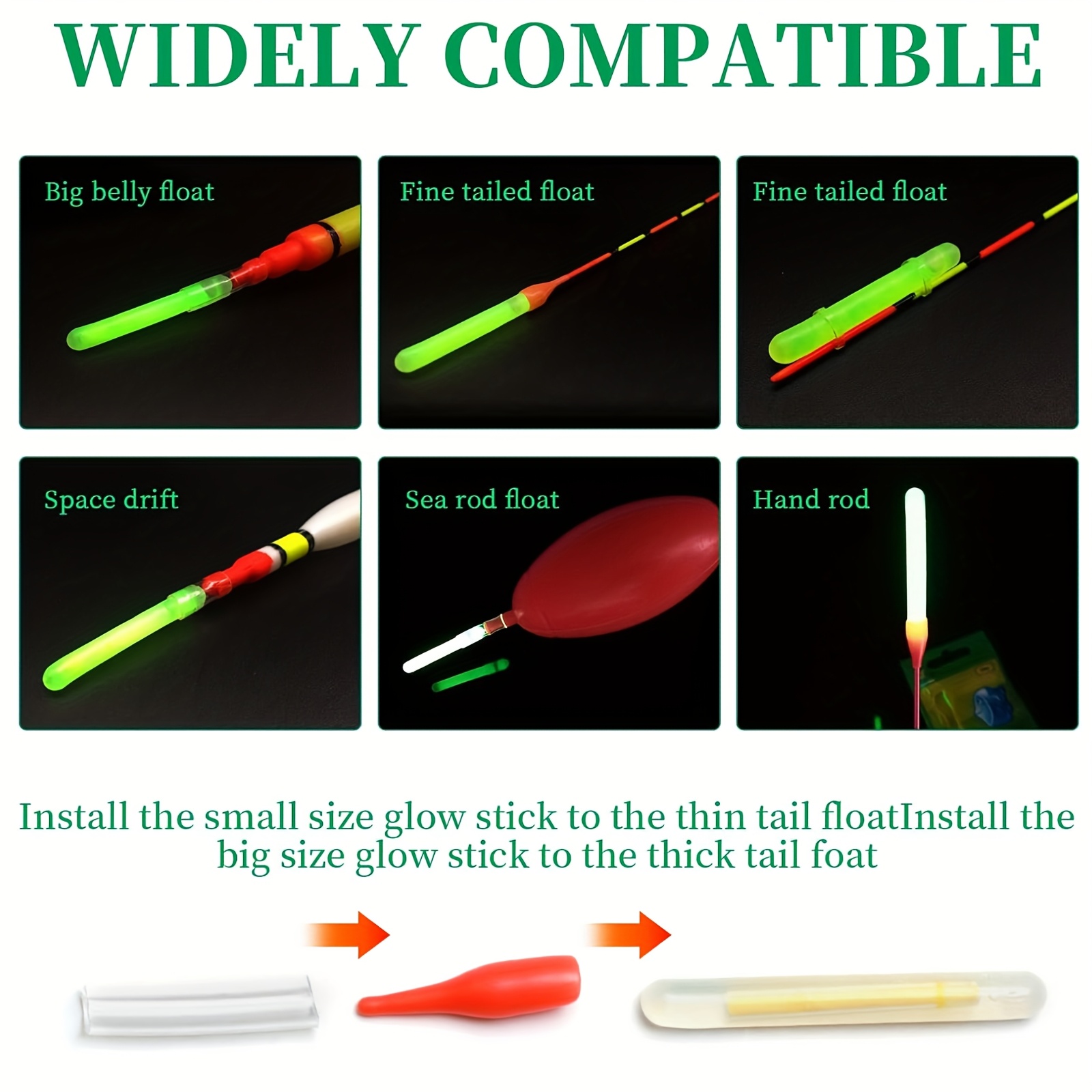 100PCS Fishing Glow Sticks Set - Bite Alarm Fishing ulasan dan harga